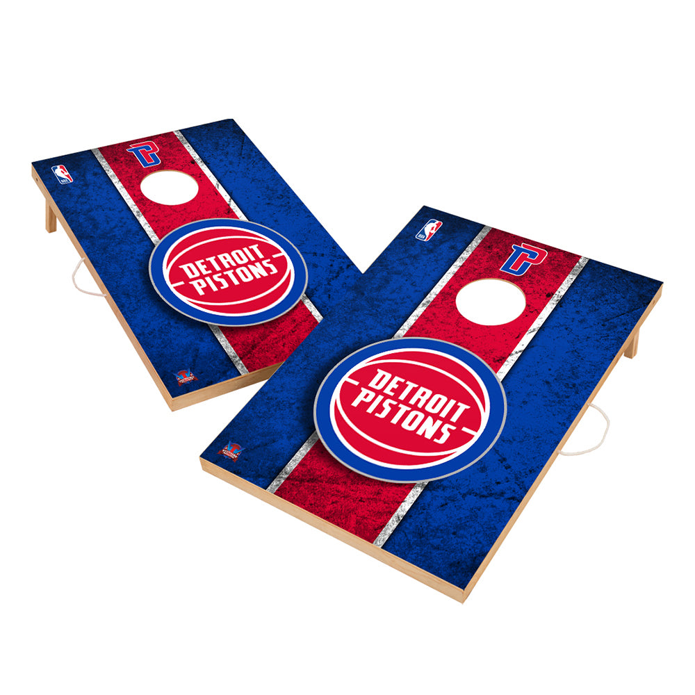 Vintage Detroit Pistons VT - Solid Wood 2x3 Cornhole