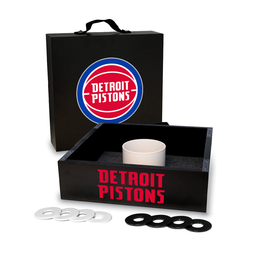 Detroit Pistons Washer Game Set Onyx Stained