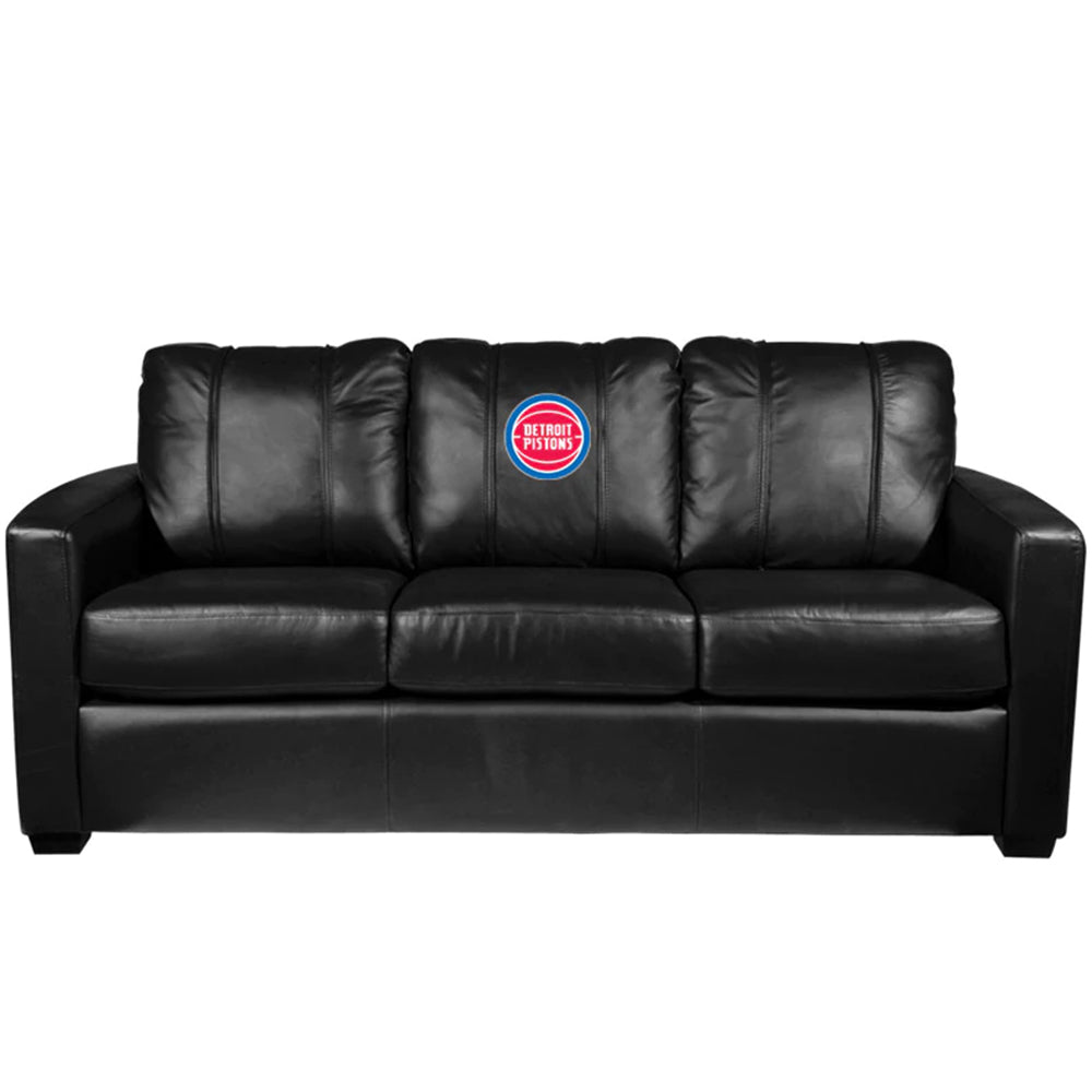 Dreamseat Silver Sofa Detroit Pistons Logo