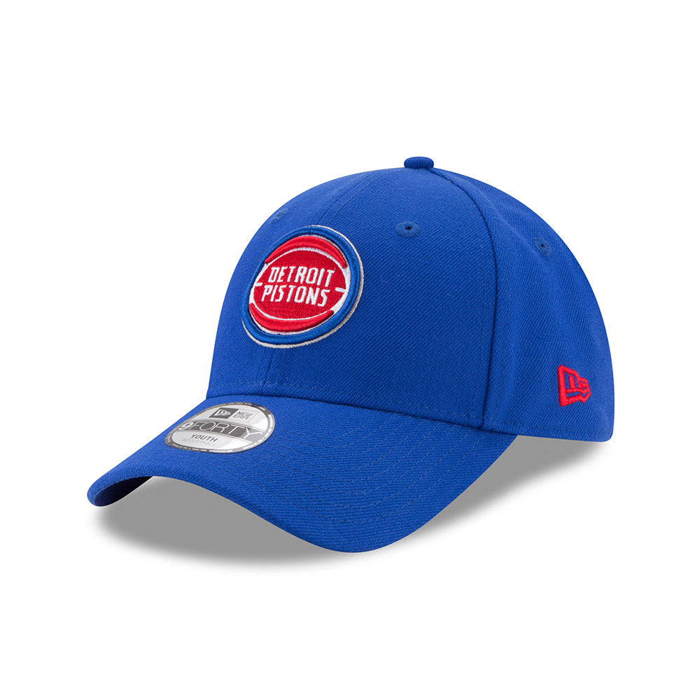 Youth Detroit Pistons New Era Primary Logo Adjustable Hat