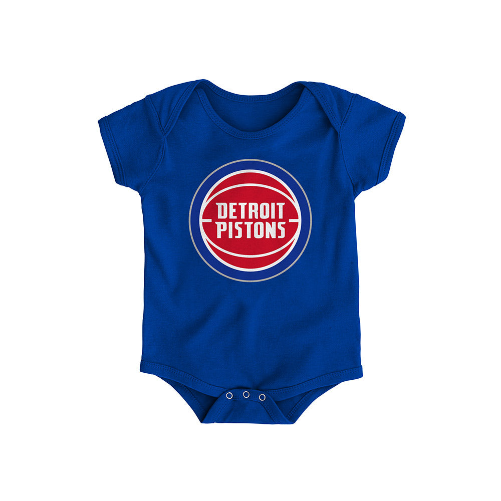 Newborn Outerstuff Pistons Primary Logo Onesie