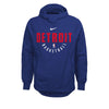 Youth Outerstuff Pistons Hooded Sweatshirt in Navy - Front View