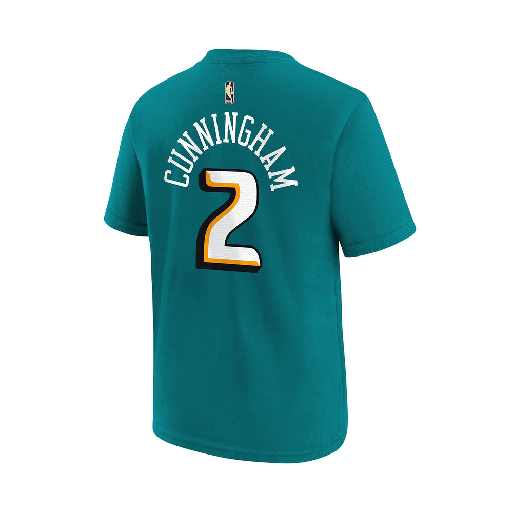 Youth Detroit Pistons Nike Hardwood Classic Cade Cunningham Name & Number T-Shirt