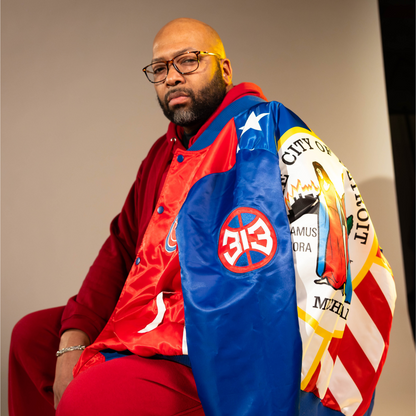 Detroit Pistons 313 Day TY Mopkins Starter Jacket