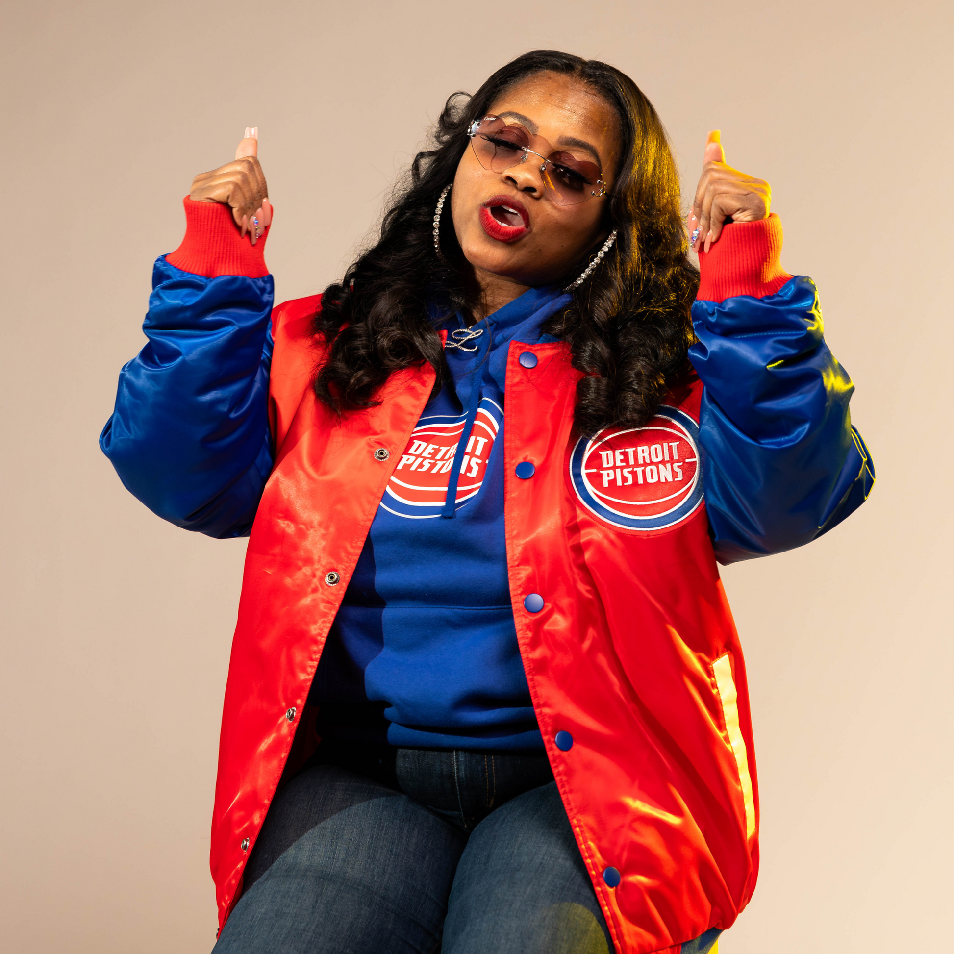 Detroit Pistons 313 Day TY Mopkins Starter Jacket – Pistons Detroit Pistons 313 Day TY Mopkins Starter Jacket – Pistons