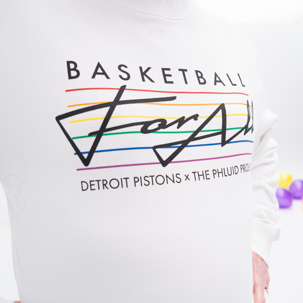 Detroit Pistons x Phluid Project Basketball For All Unisex Crewneck Sweatshirt