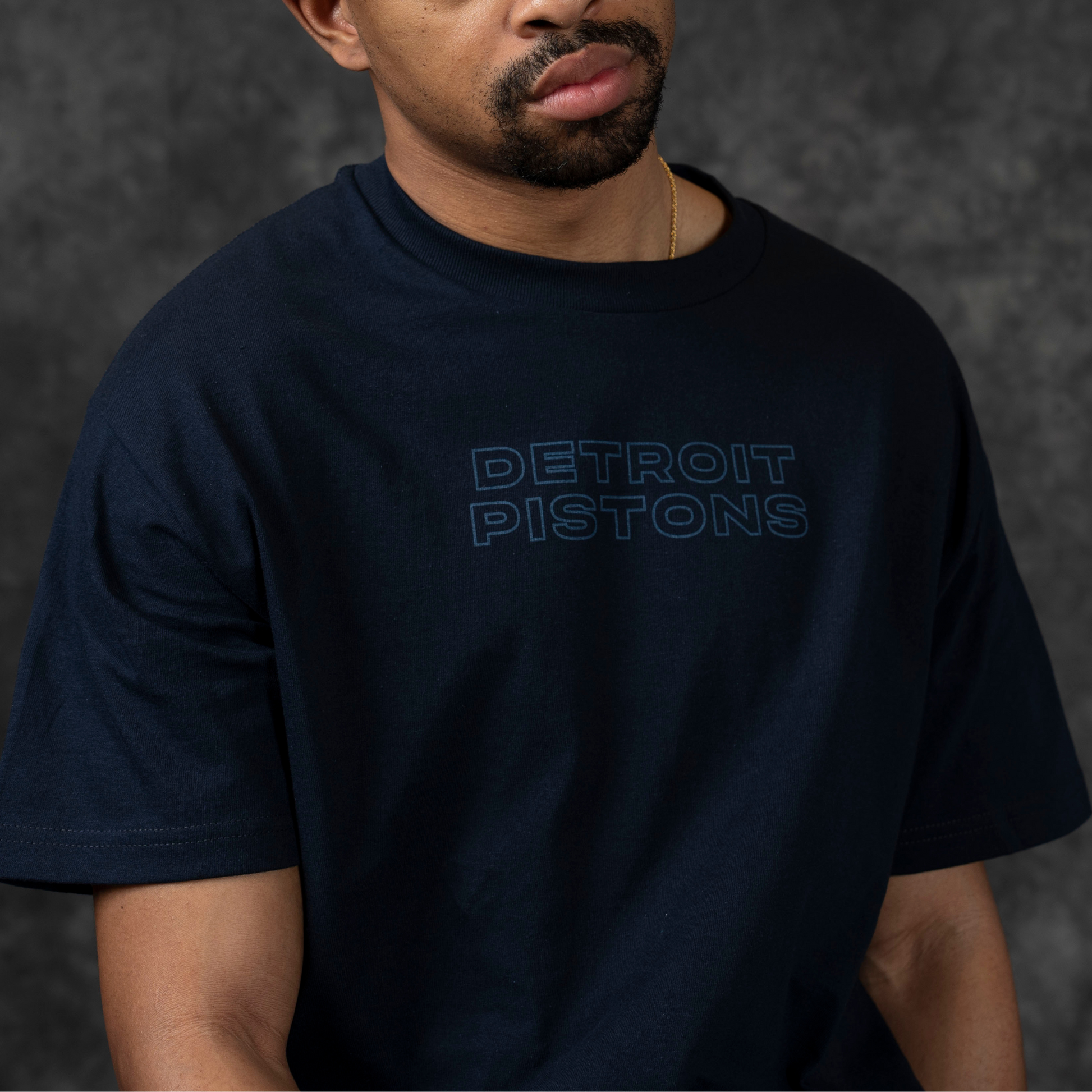 Detroit Pistons Fundamentals Navy T-Shirt