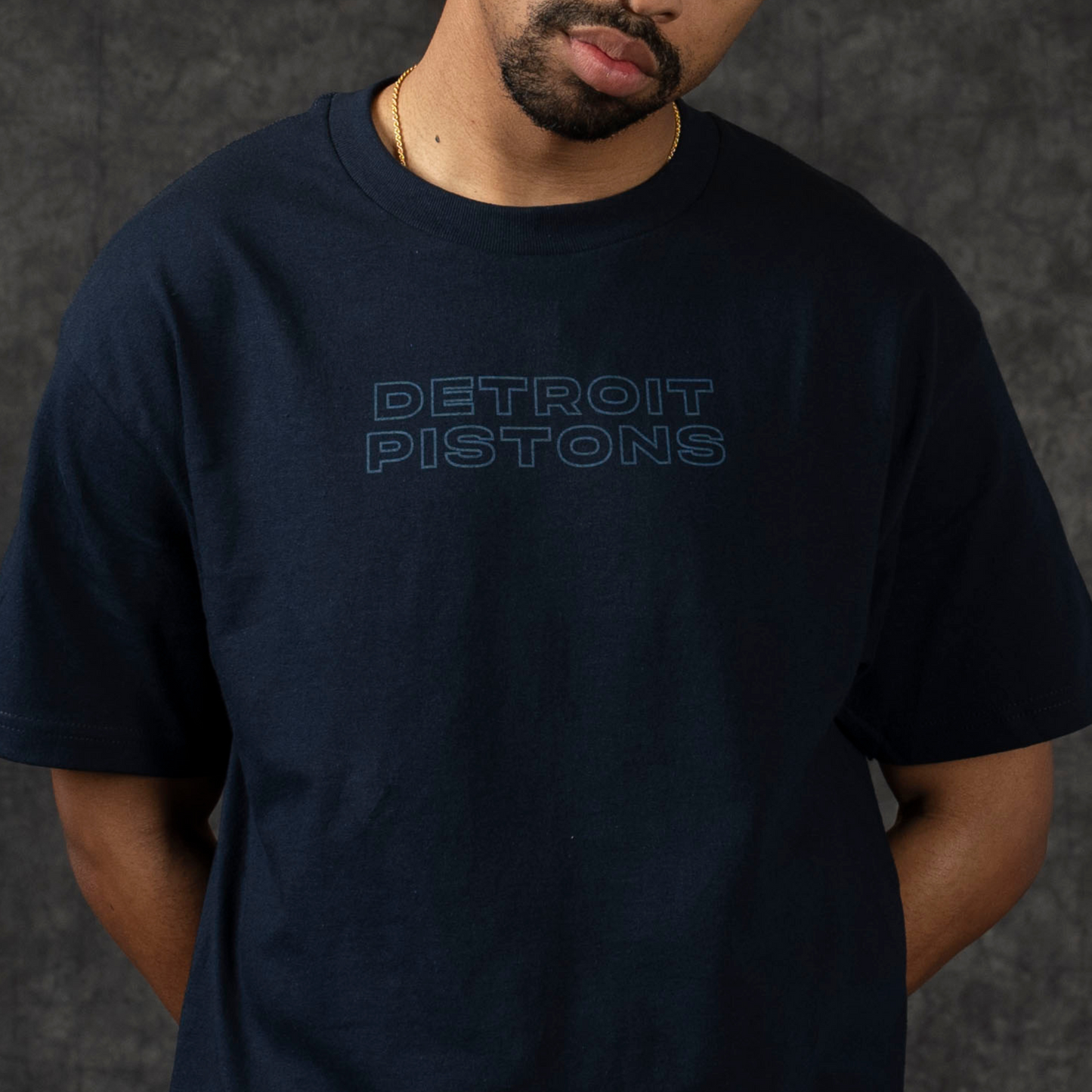 Detroit Pistons Fundamentals Navy T-Shirt