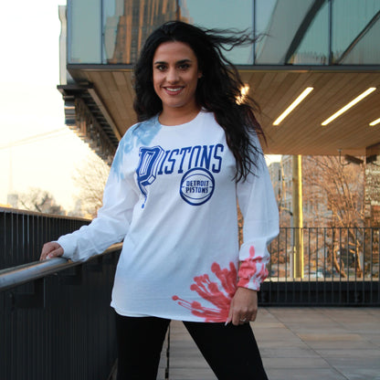 Junk Food Pistons Tie-Dye Long Sleeve T-shirt