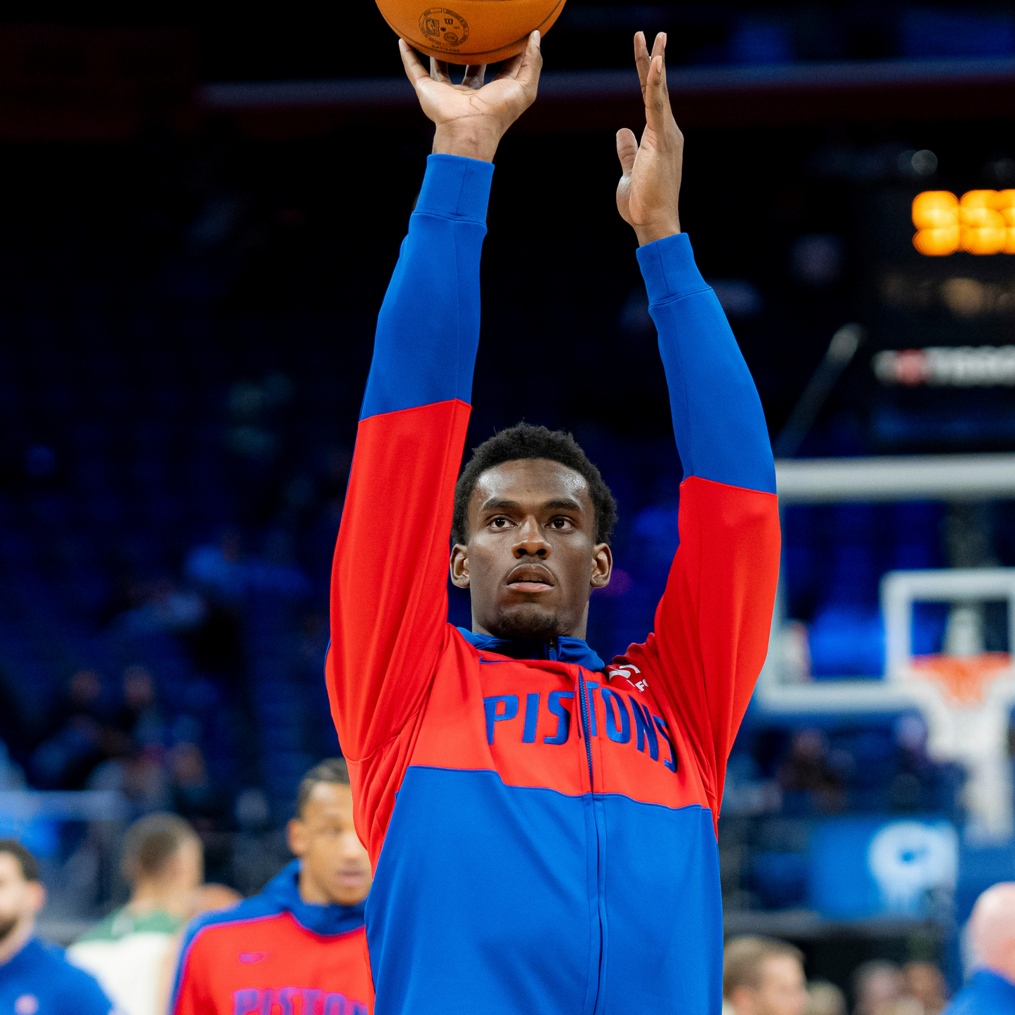 Nike Pistons Showtime Wordmark Full-Zip Hooded Sweatshirt