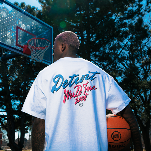 Detroit Pistons Big Sean Detroit World Tour T-Shirt - Back View