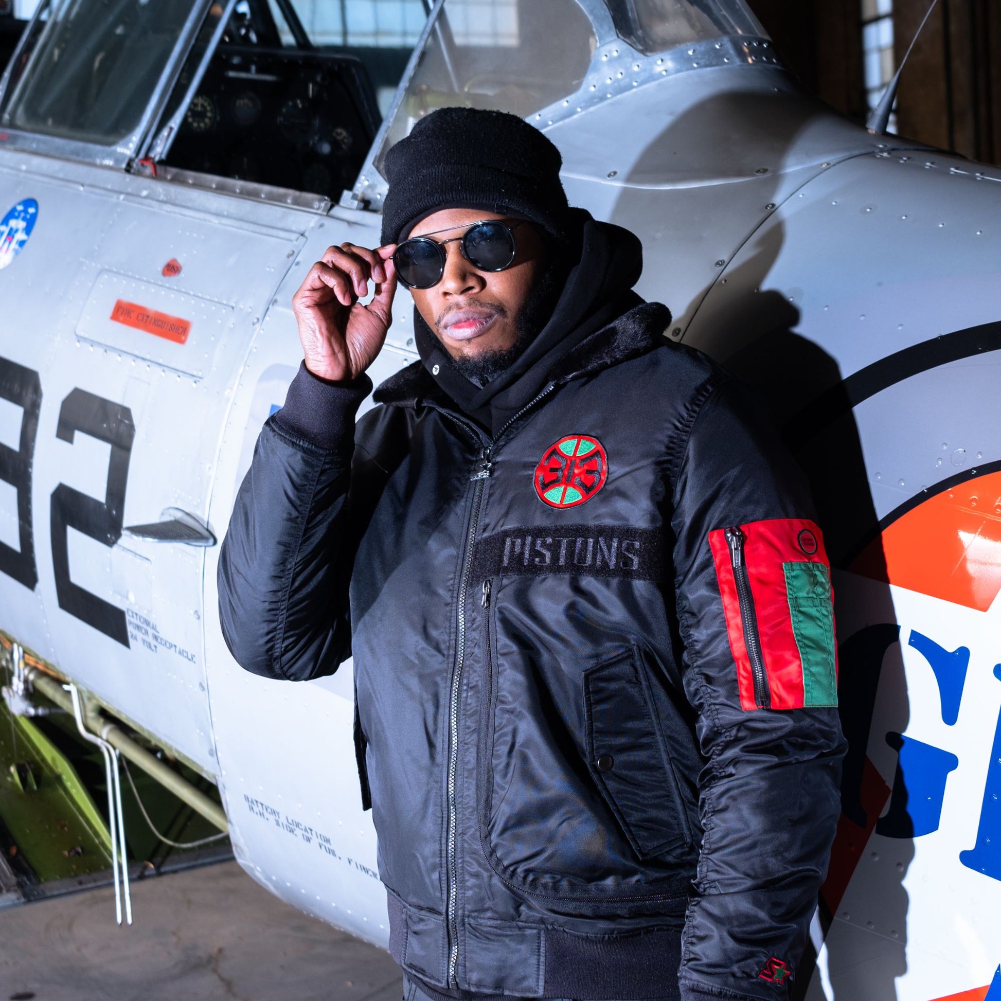 Pistons x Ty Mopkins Black History Month Full Zip Starter Jacket