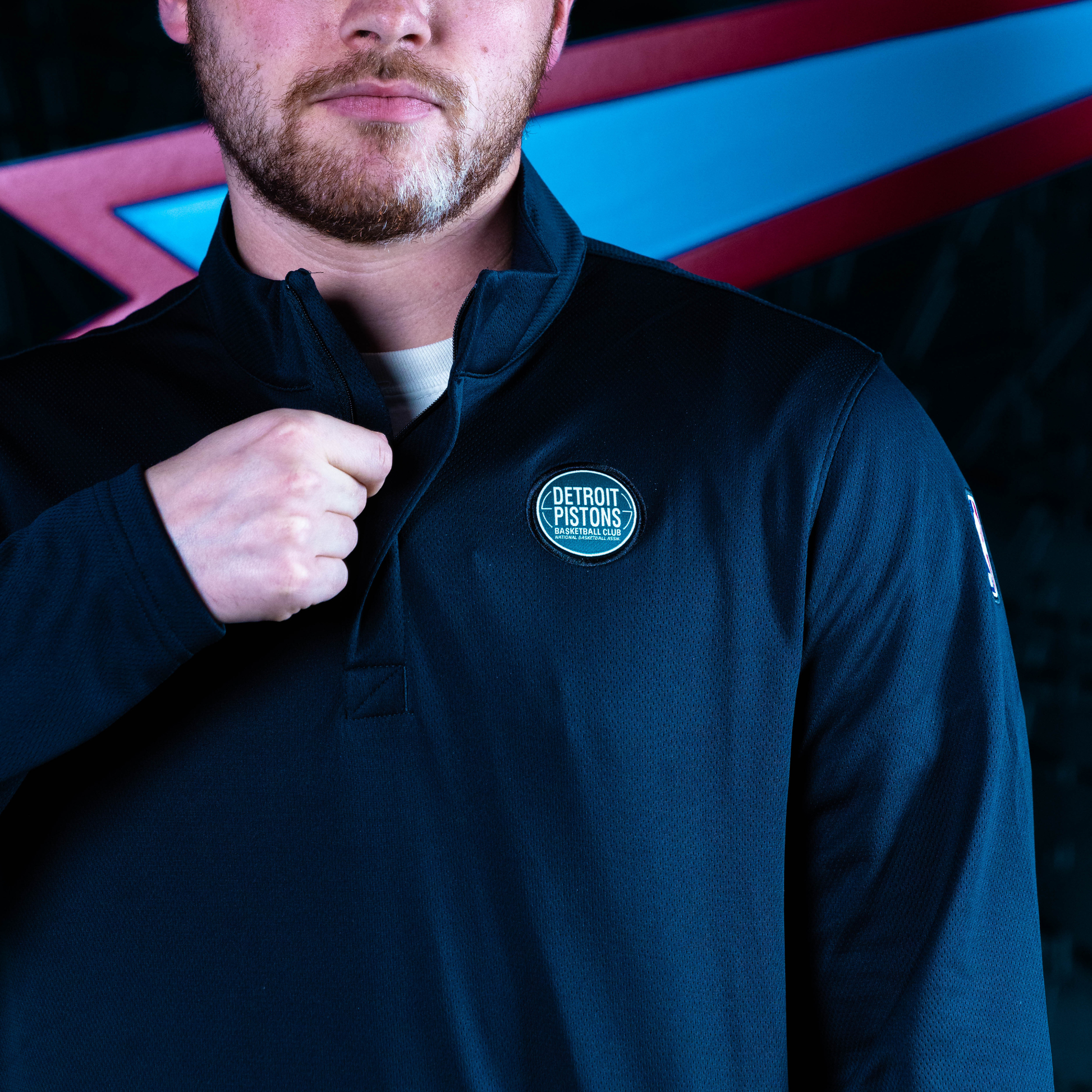 2025-26 City Edition Detroit Pistons Nike Authentic 1/4 Zip Jacket 2025-26 City Edition Detroit Pistons Nike Authentic 1/4 Zip Jacket