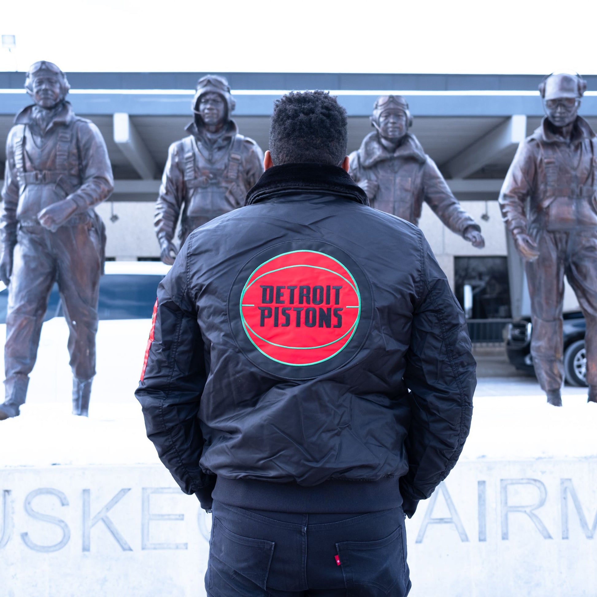 Pistons x Ty Mopkins Black History Month Full Zip Starter Jacket