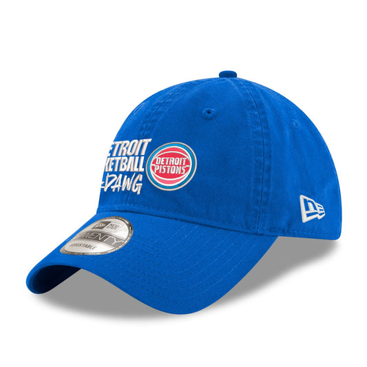 Detroit Pistons Playoffs '26 New Era All Dawg 920 Hat in Blue - Front left view