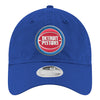 Ladies Detroit Pistons New Era Core 920 Adjustable Hat in Blue - Front View