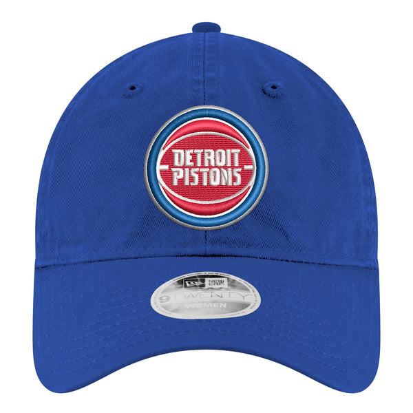 Ladies Detroit Pistons New Era Core 920 Adjustable Hat in Blue - Front View