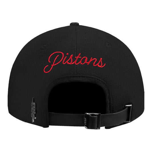 Ladies Detroit Pistons Pro Standard Legacy Bling Snapback in Black - Back View