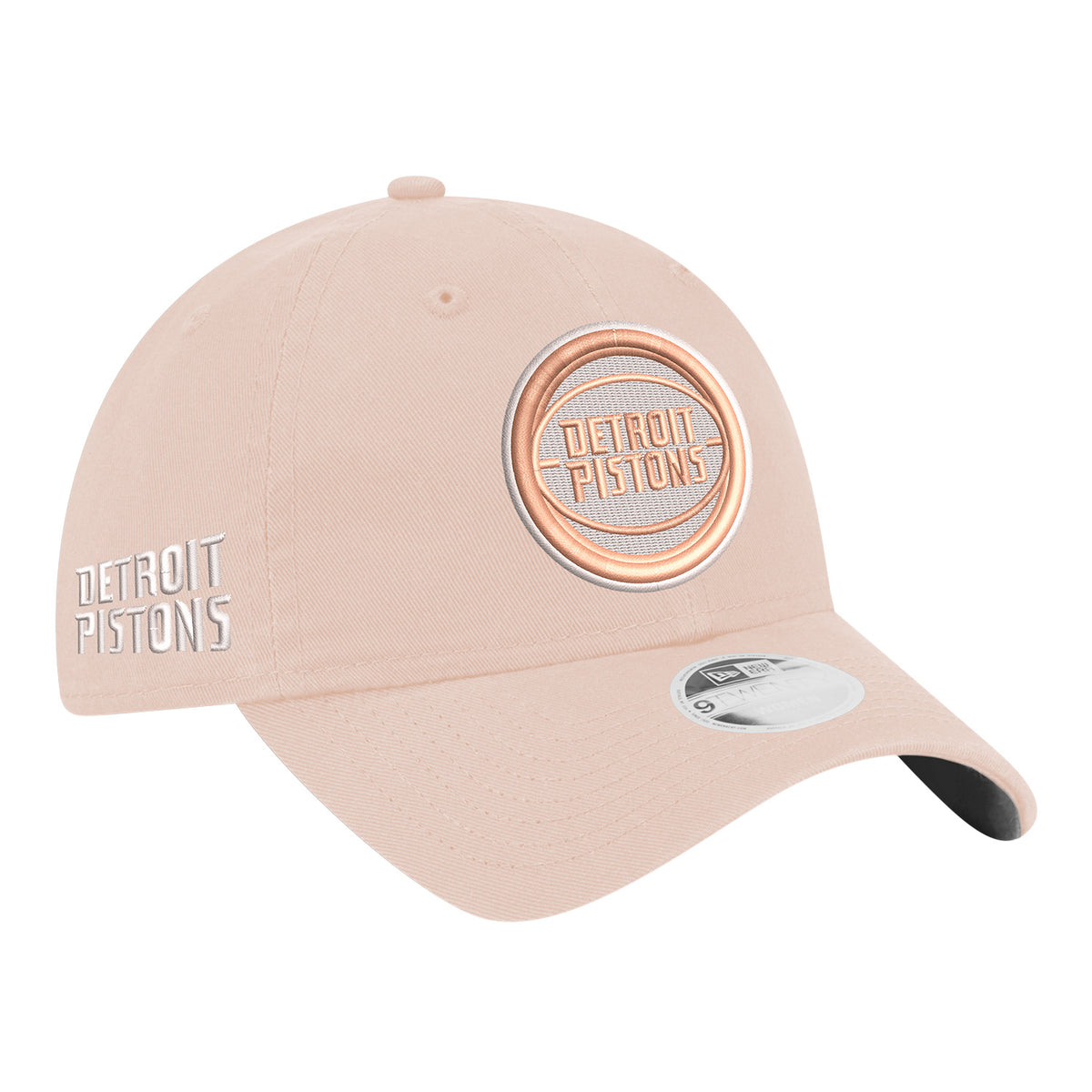 Ladies Detroit Pistons New Era Primary Blush 920 Adjustable Hat - right view