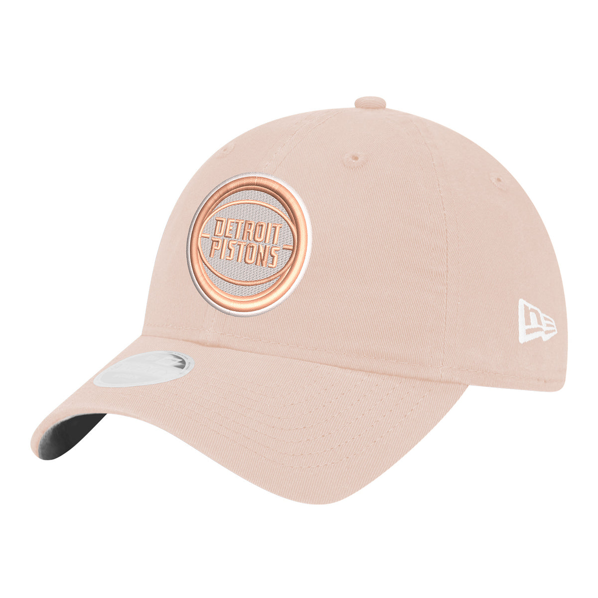 Ladies Detroit Pistons New Era Primary Blush 920 Adjustable Hat - left view
