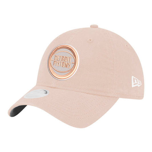 Ladies Detroit Pistons New Era Primary Blush 920 Adjustable Hat - left view