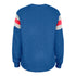 Ladies Detroit Pistons New Era Throwback Striped Crewneck Sweatshirt