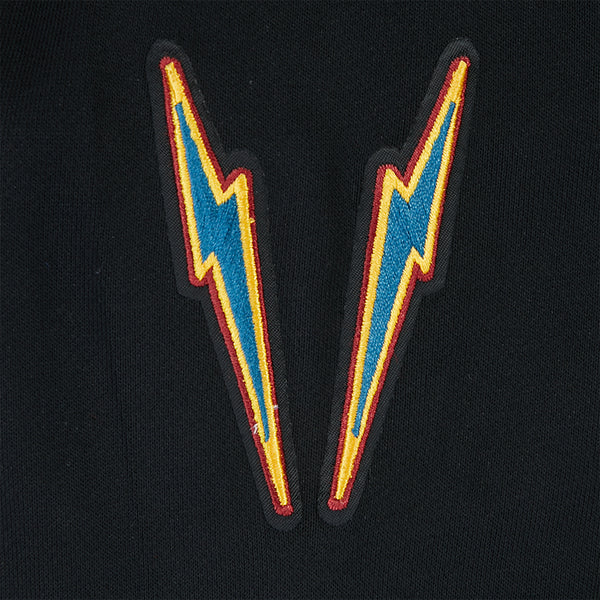 Ladies Detroit Pistons Pro Standard Rib Fleece Crop Sweatshirt in black - Sleeve Detail