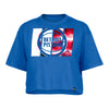 Ladies Detroit Pistons New Era 4 Panel Logo T-Shirt