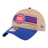 Detroit Pistons New Era 2024 NBA Draft 920 Adjustable In Tan - Front Left View
