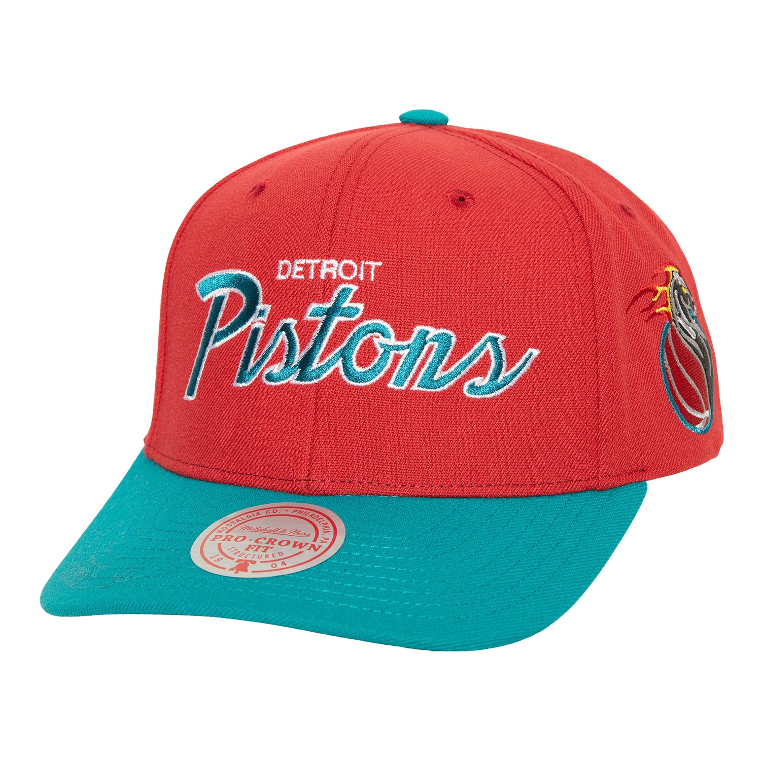 Mitchell Ness Pistons Hardwood Classic Script Snapback Pistons 313 Shop