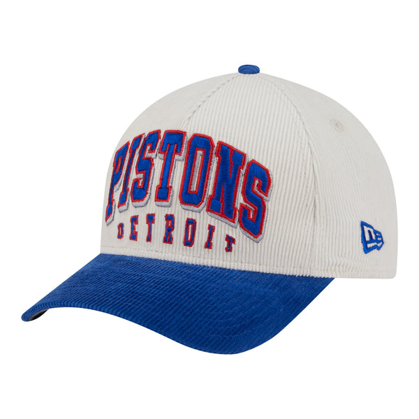 Detroit Pistons New Era 940AF Two-Tone Snapback in White - Front Left View