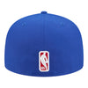 Detroit Pistons New Era 5950 Tri-Logo Fitted Hat in Blue - Back View 