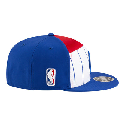 Detroit Pistons New Era 950SP 2025-26 Tip-Off Hat in Red White and Blue - Right Side View