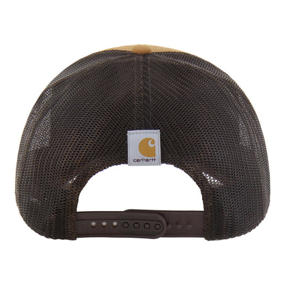 Detroit Pistons 47 Brand Carhartt Trucker Hat in Brown - Back View