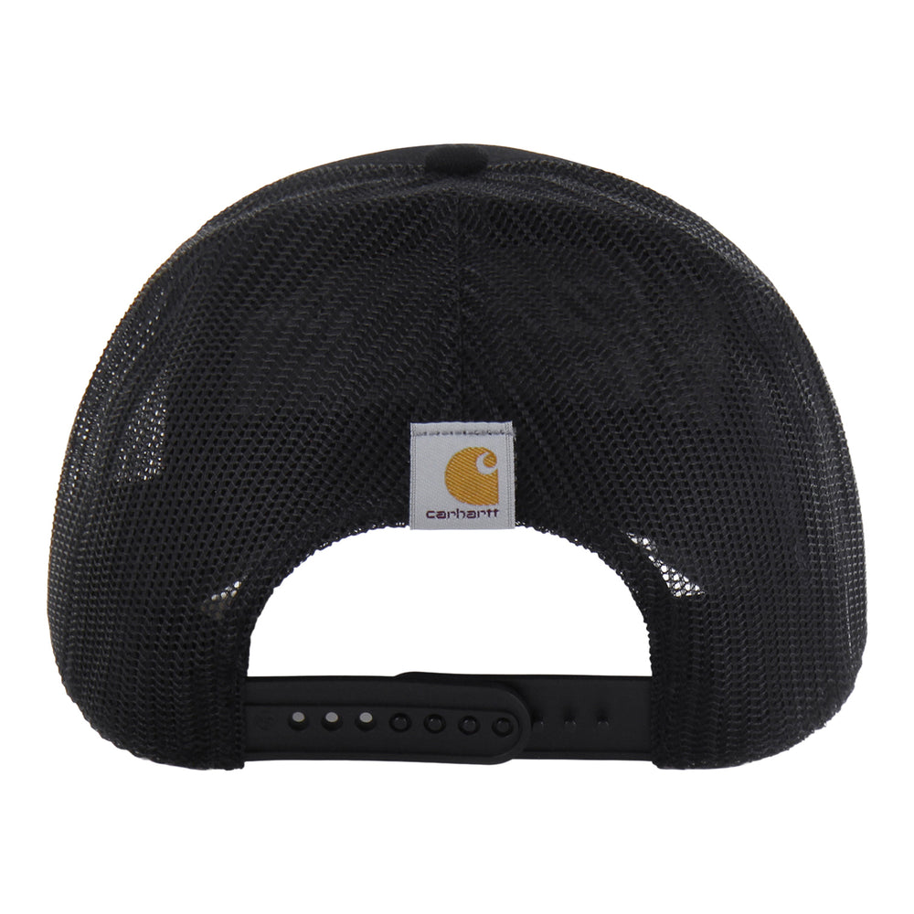 Detroit Pistons 47 Brand Carhartt Black Trucker Hat in Black - Back View