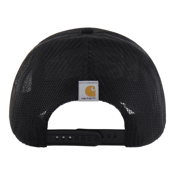 Detroit Pistons 47 Brand Carhartt Black Trucker Hat in Black - Back View