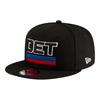 Detroit Pistons New Era Statement 950 Snapback in Black - Front Left View