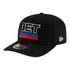 Detroit Pistons New Era Statement 970SS Snapback in Black - Front Left View