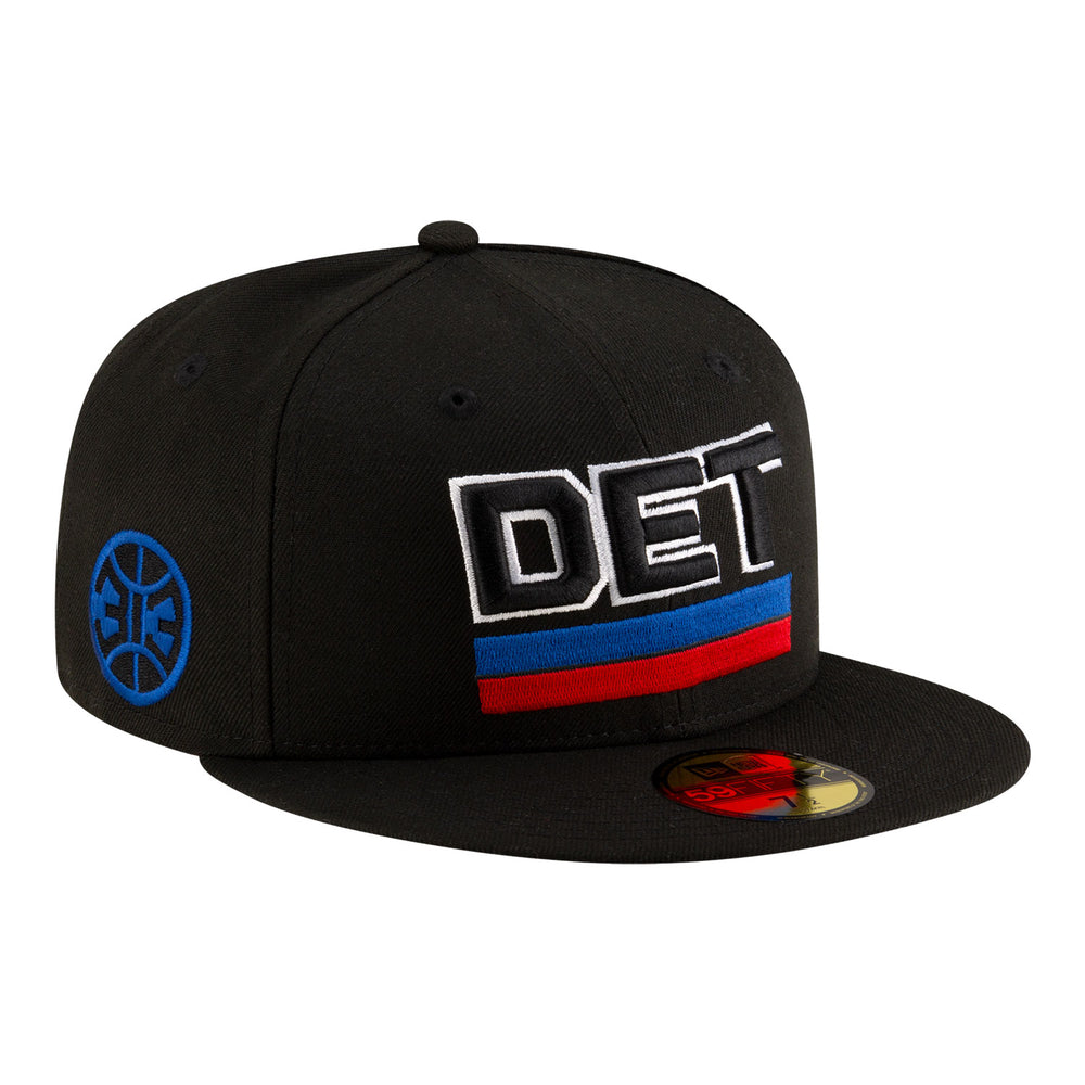 Detroit Pistons New Era Statement 970SS Snapback in Black - Front Right View