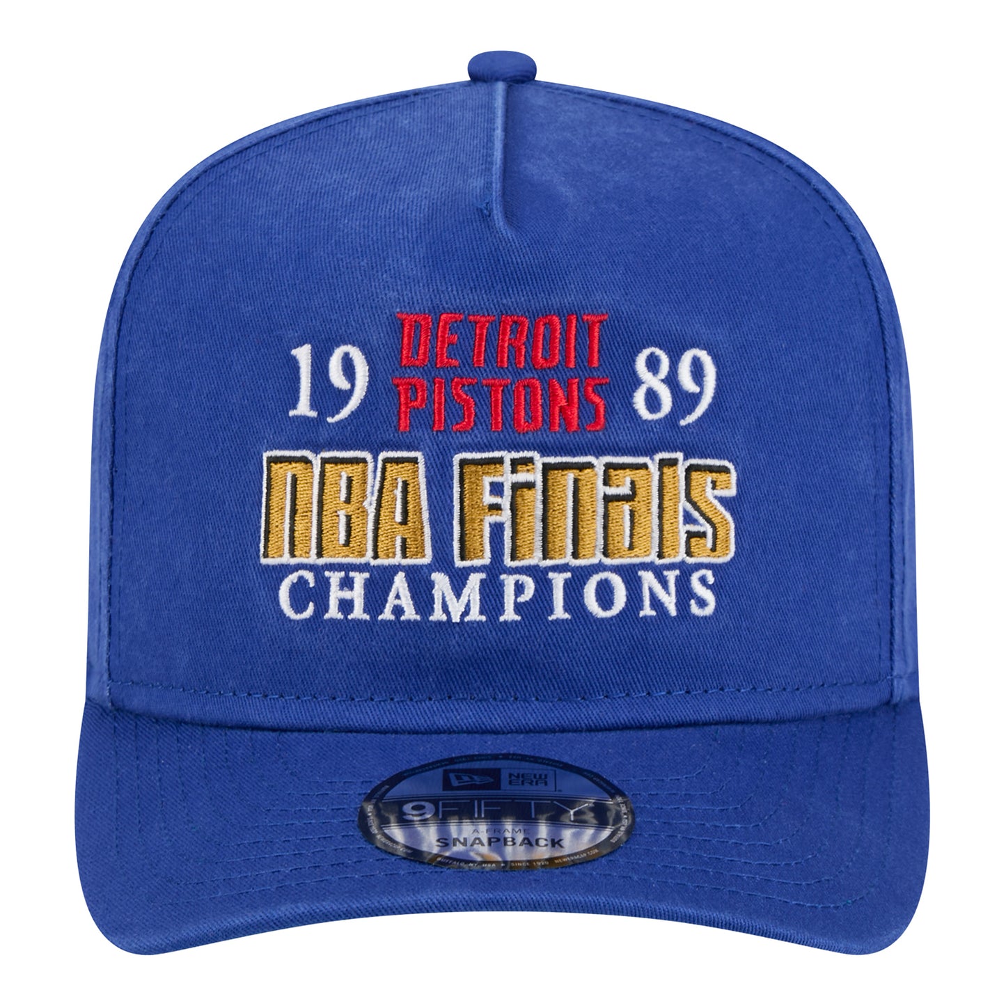 Detroit Pistons New Era Historic 1989 Champs 950AF Snapback in Blue - Front View
