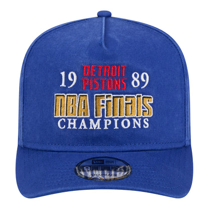 Detroit Pistons New Era Historic 1989 Champs 950AF Snapback in Blue - Front View