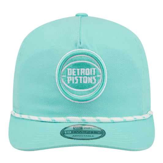Detroit Pistons New Era Color Pack Mint Rope 1920 Snapback in Green - Front View