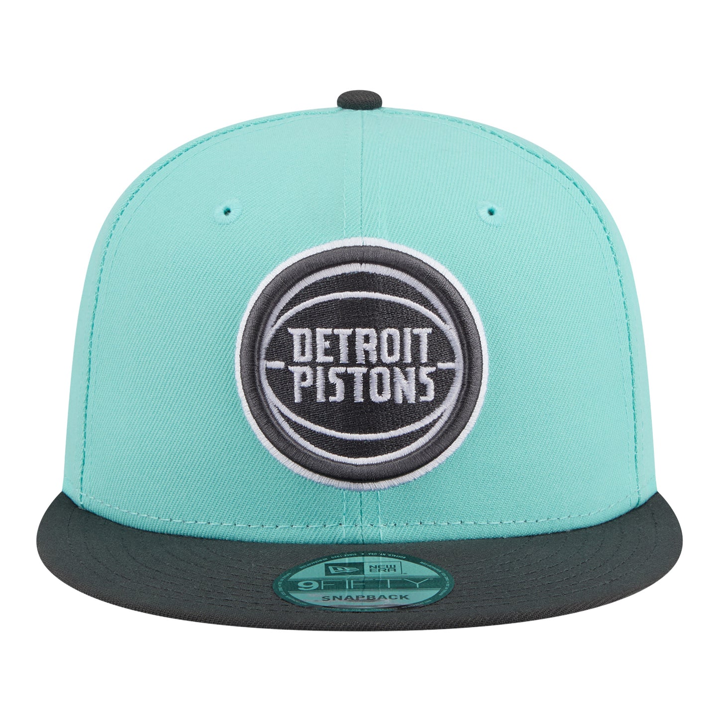 Detroit Pistons New Era Color Pack Mint 950 Snapback in Blue - FRont View