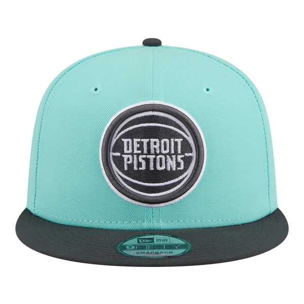 Detroit Pistons New Era Color Pack Mint 950 Snapback in Blue - FRont View