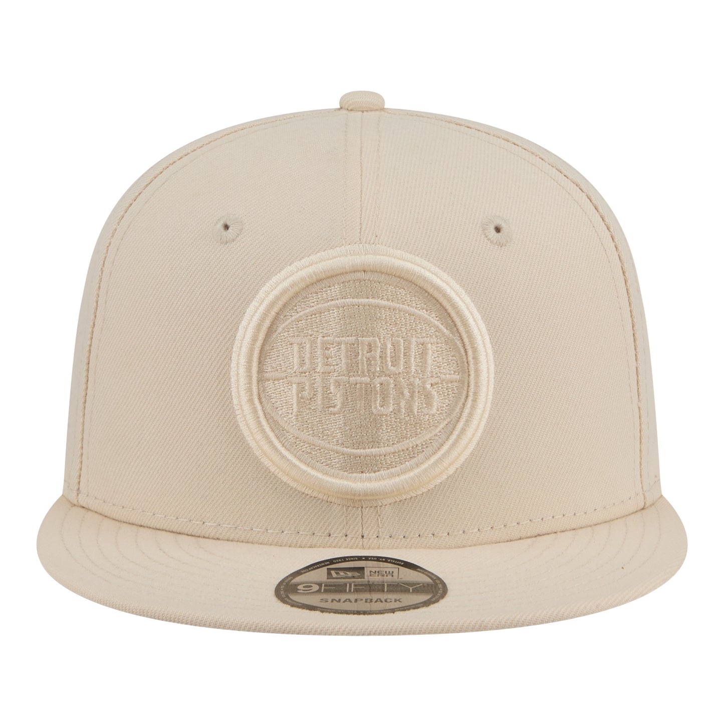 Detroit Pistons New Era Color Pack Cream 950 Snapback in White - Front View