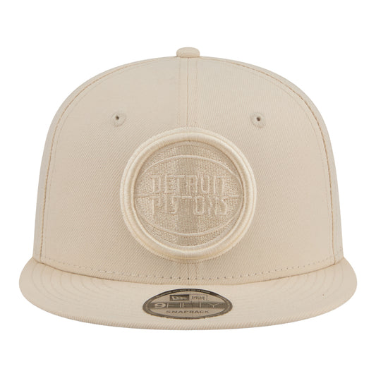 Detroit Pistons New Era Color Pack Cream 950 Snapback in White - Front View