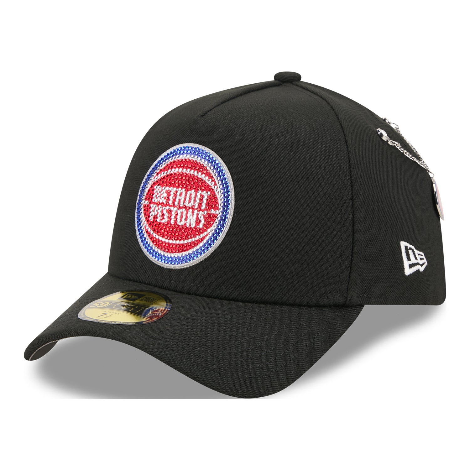 Detroit Pistons New Era 2026 NBA Draft 5940AF Fitted Hat in Black - Front Left View