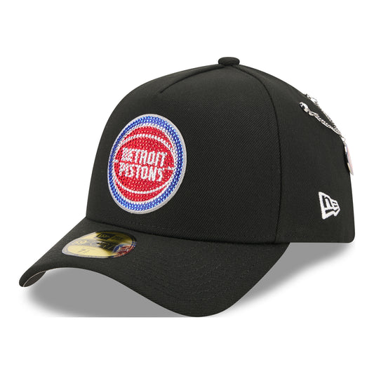 Detroit Pistons New Era 2026 NBA Draft 5940AF Fitted Hat in Black - Front Left View