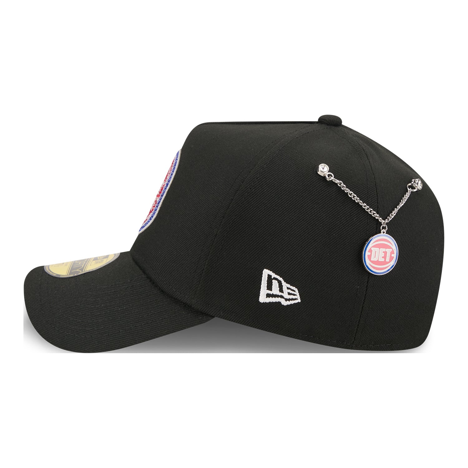 Detroit Pistons New Era 2026 NBA Draft 5940AF Fitted Hat in Black - Left Side View