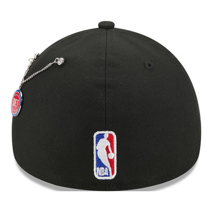 Detroit Pistons New Era 2026 NBA Draft 5940AF Fitted Hat in Black - Back View